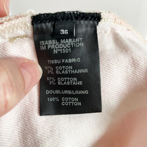 ** LAST CHANCE ** Isabel Marant Red Printed jeans, size 36FR, fits a size 2. - Picture 6 of 8